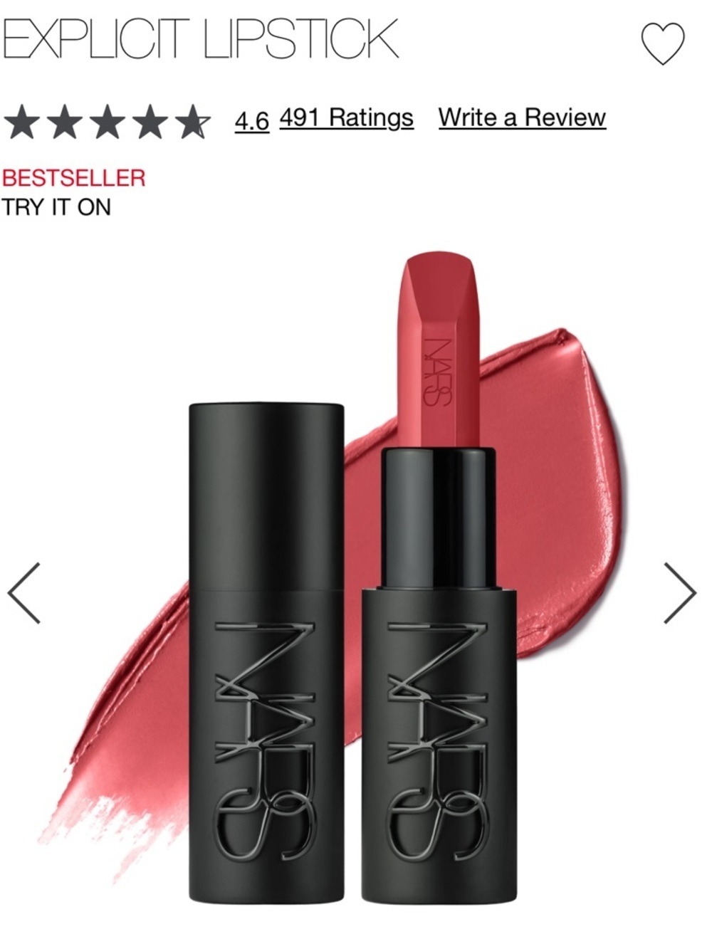 NARS|Explicit Lipstick|825 No Strings|NIB